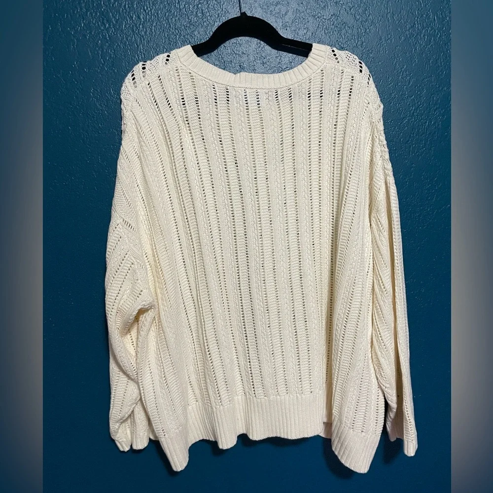 Old Navy NWT Cropped Chevron Open-Knit Sweater - Picture 5 of 7
